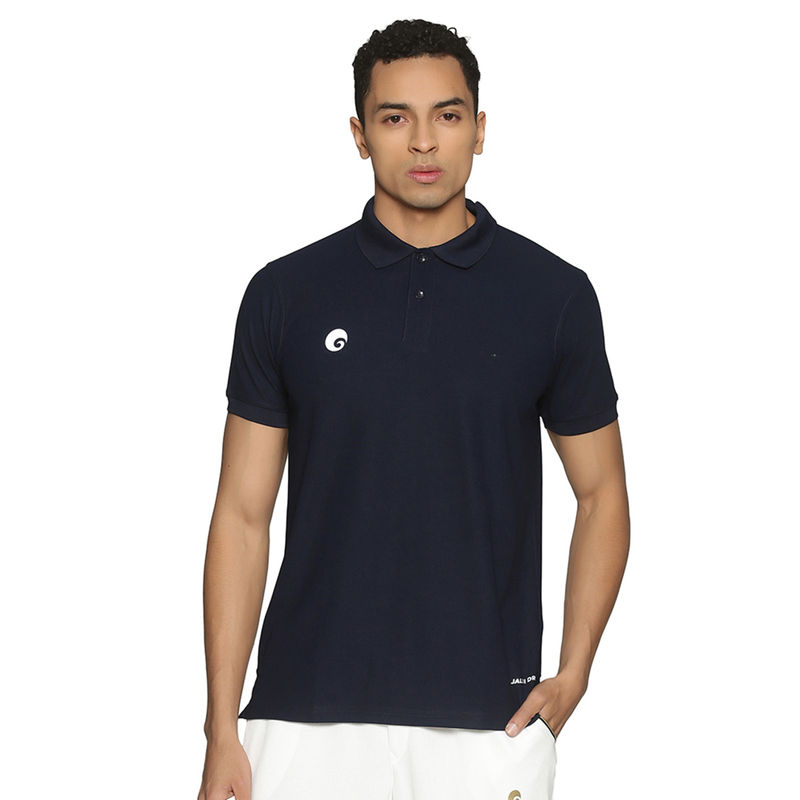 Omtex King Polo T-Shirt With Collar, Half Sleeves For Men Navy Blue (2XL)